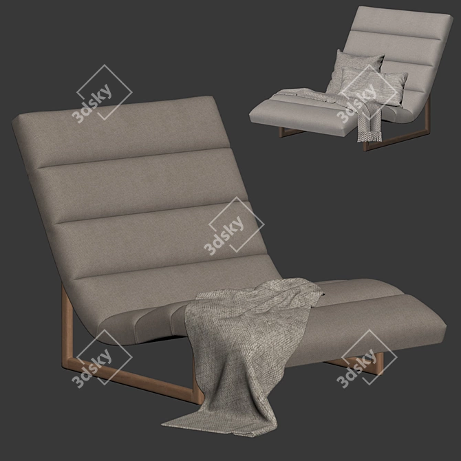 Sag Harbor Chaise: Modern Luxury lounger 3D model image 7