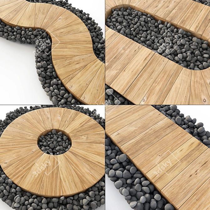 High-Quality Wood Board Textures 3D model image 1