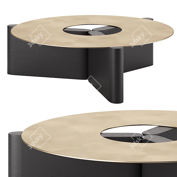 Modern Orb Coffee Table, 1200x1200mm 3D model image 1