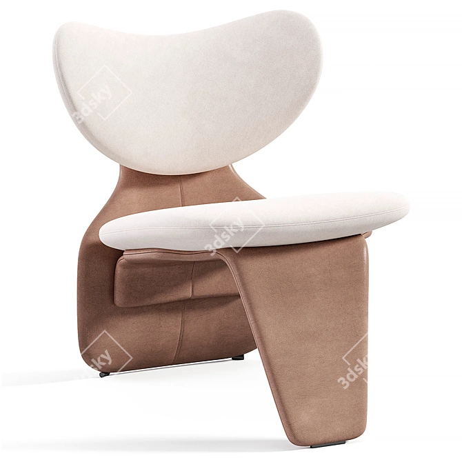 Sculptural Modern Armchair Design 3D model image 3