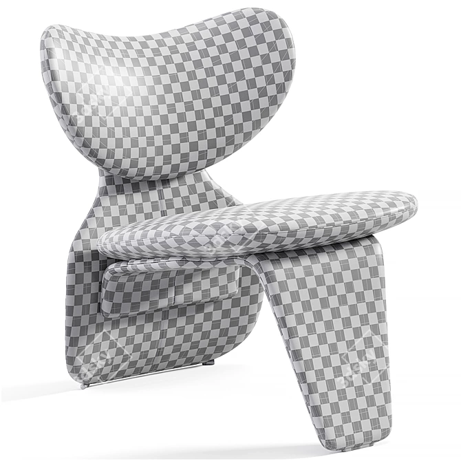 Sculptural Modern Armchair Design 3D model image 7