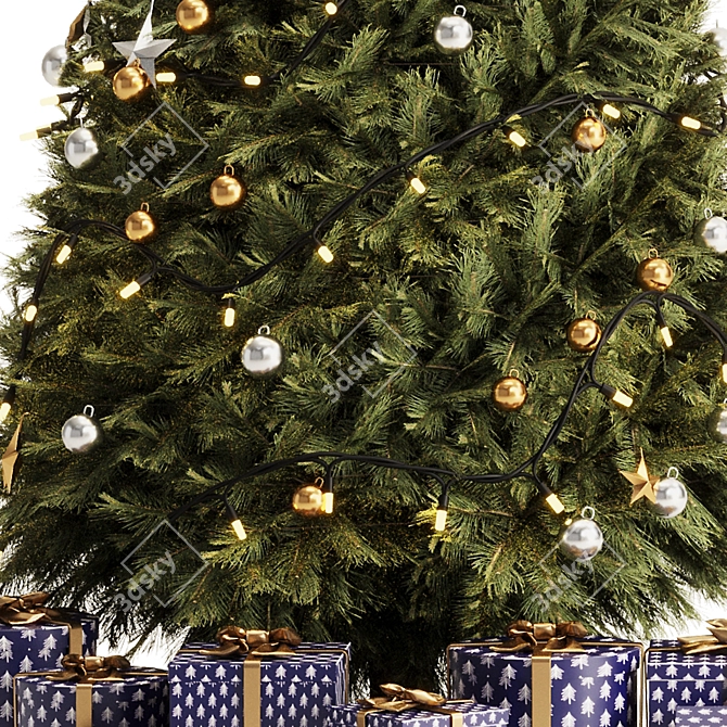 Holiday Cheer Christmas Tree Set1 3D model image 2