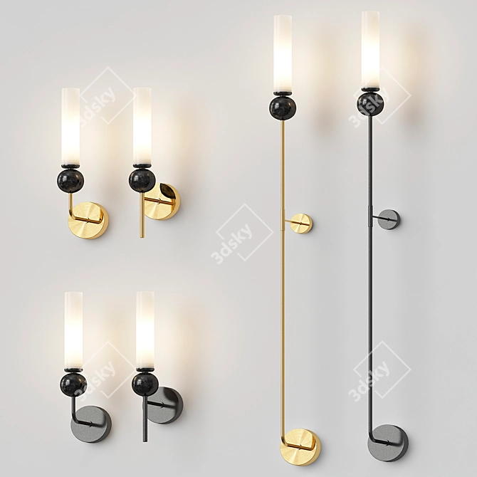 Elegant Delie Wall Lamp 3D model image 2