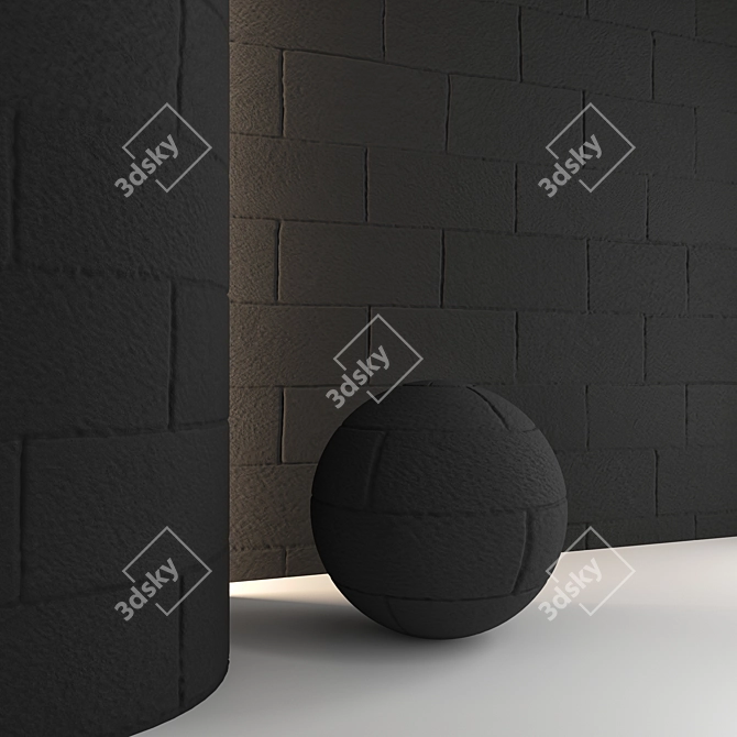 Stone Wall 3D Model Pack 3D model image 5