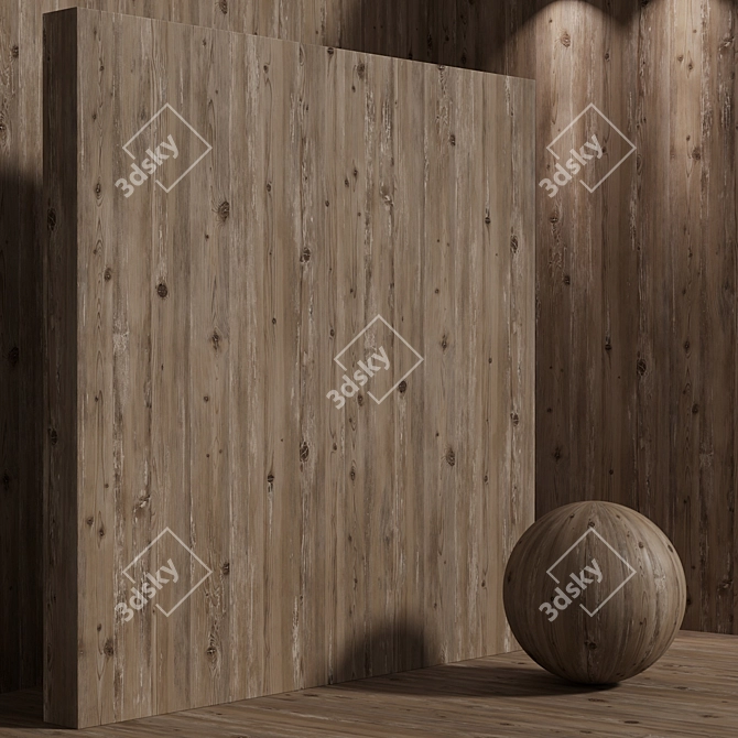 Seamless Pine Plank Set 169 3D model image 5