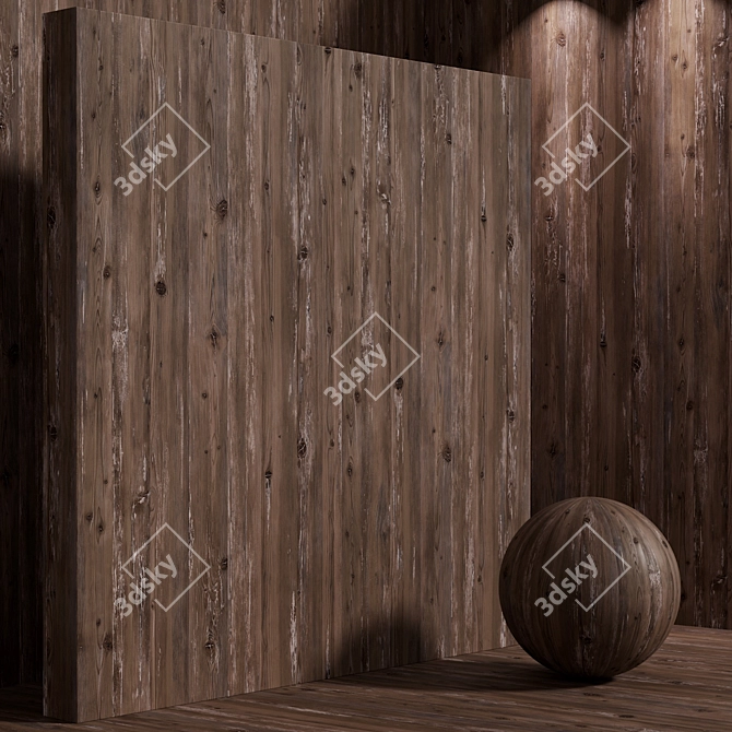 Seamless Pine Plank Set 169 3D model image 6