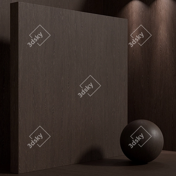 Seamless Oak Wood Material Set 3D model image 6
