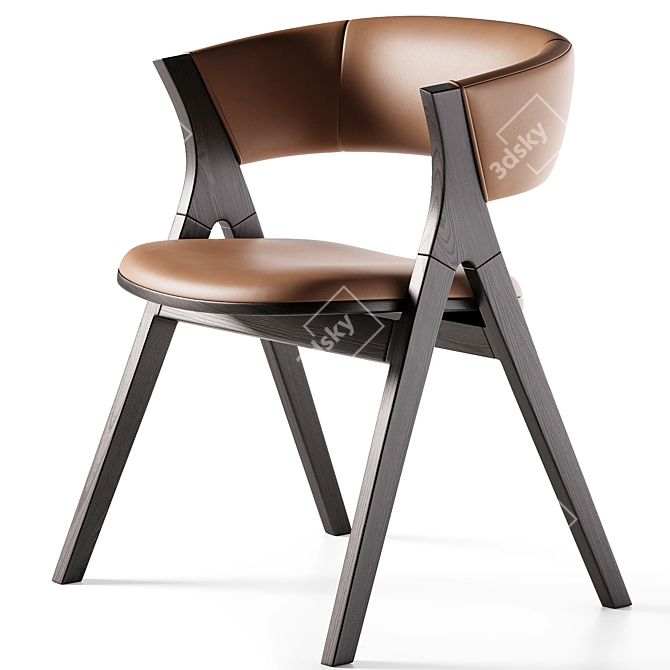 Modern Elegant REMO Dining Chair 3D model image 2