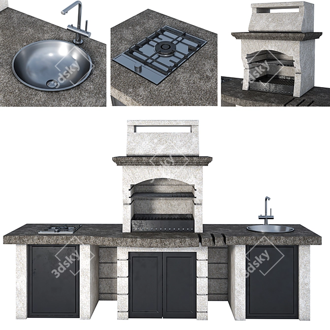  Classic BBQ Grill 2015 3D model image 1