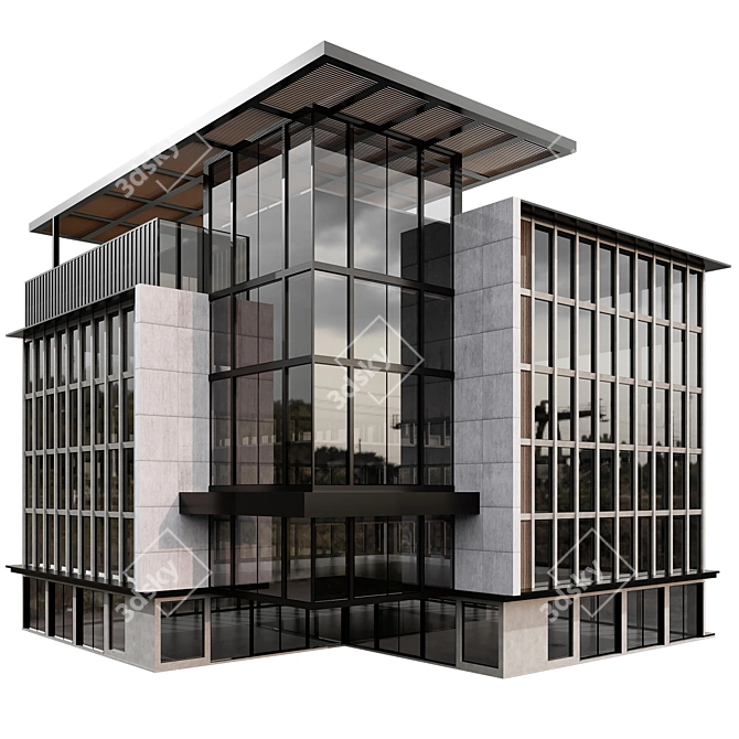 Elegant No82 Residential Building 3D model image 1