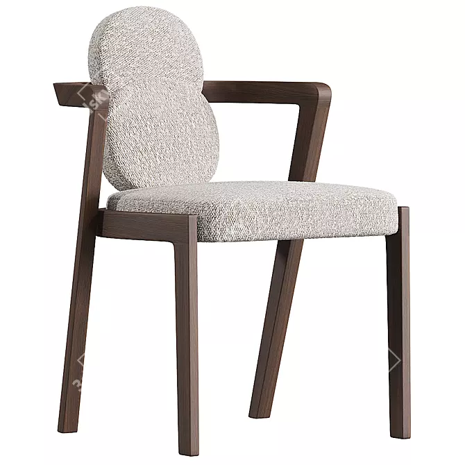 Modern Fabric Chair Enso Model 3D model image 2