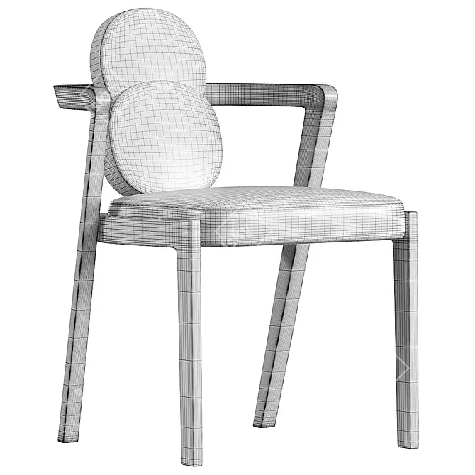 Modern Fabric Chair Enso Model 3D model image 5