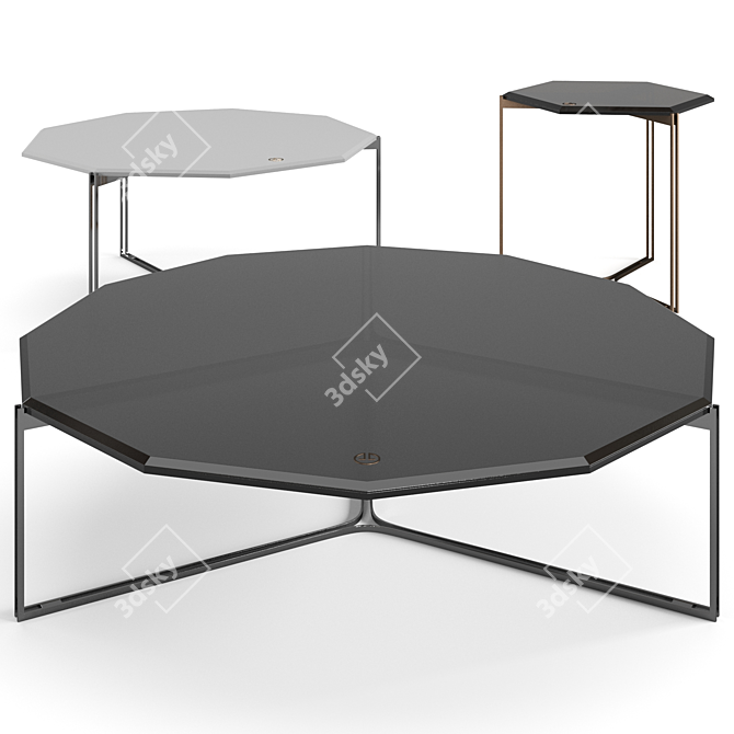 Gemmy Luxury Coffee Tables Set 3D model image 1