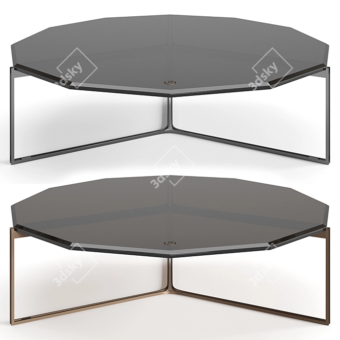 Gemmy Luxury Coffee Tables Set 3D model image 6