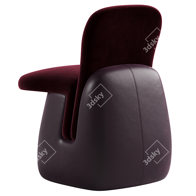 Modern Embrace Dining Chair 3D Model 3D model image 2