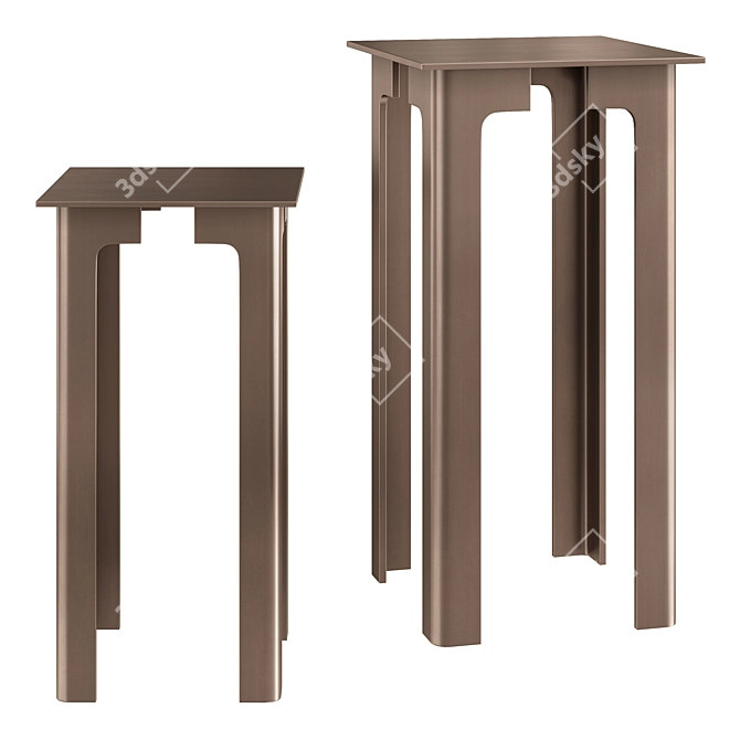 Elegant Pedestal Table Design 3D model image 1