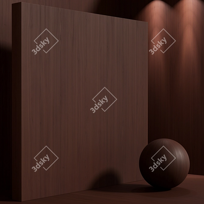 Seamless Cherry Wood Texture Set 3D model image 4