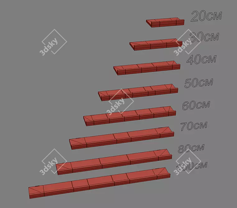 ETELI Collection Stone Shelf 3D model image 6