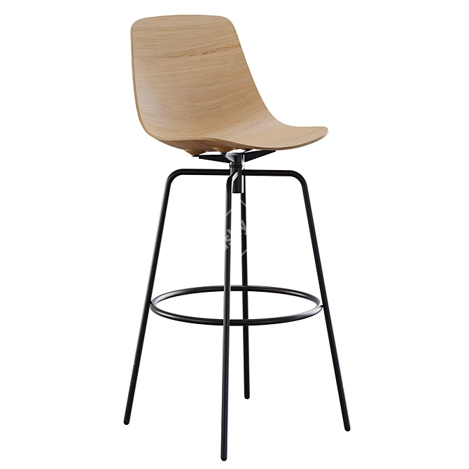 Blu Dot Swivel Barstool Model 3D model image 1