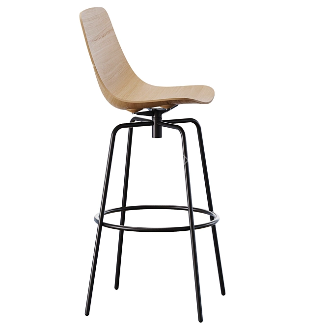 Blu Dot Swivel Barstool Model 3D model image 2