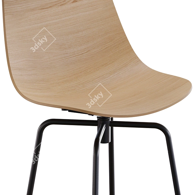 Blu Dot Swivel Barstool Model 3D model image 4