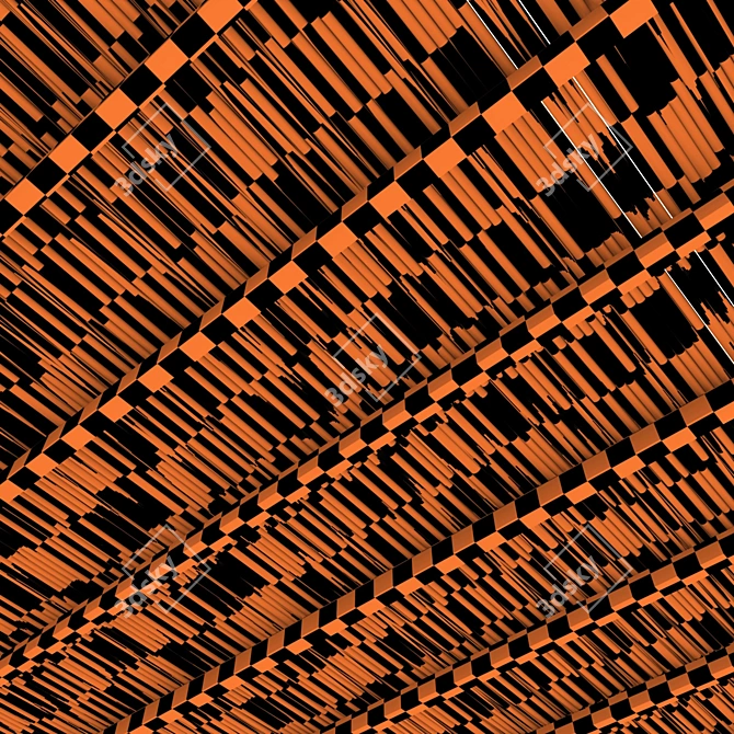 Geometric Beam Decor Set 3D model image 7