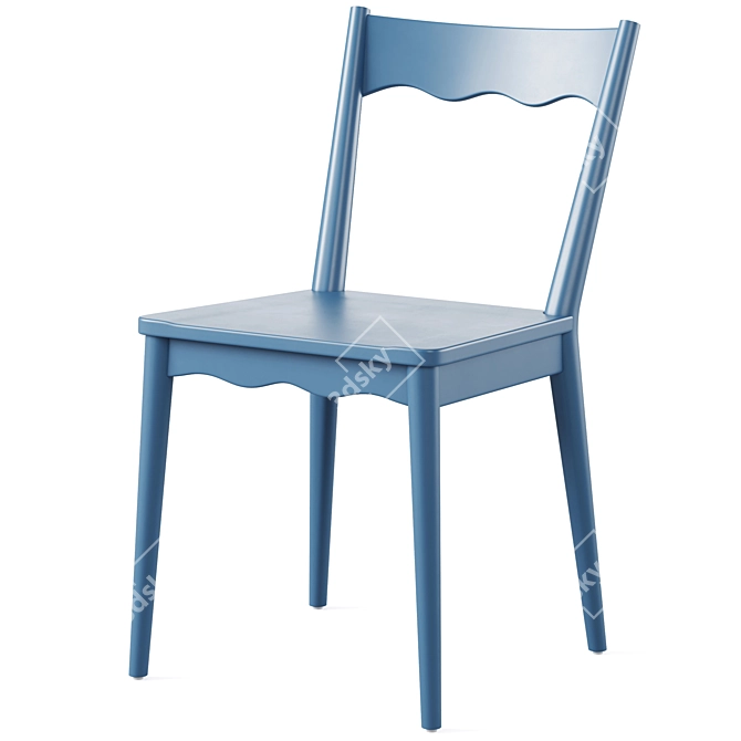 Stella Dining Chair in Velvet 3D model image 6