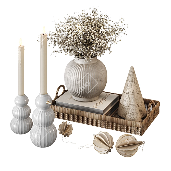 Christmas Coffee Table Set 02 3D model image 1