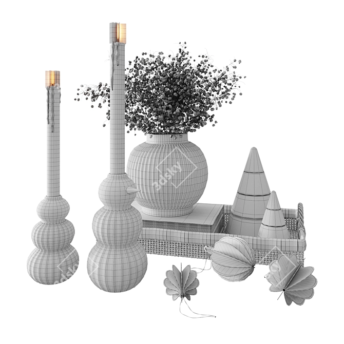 Christmas Coffee Table Set 02 3D model image 5
