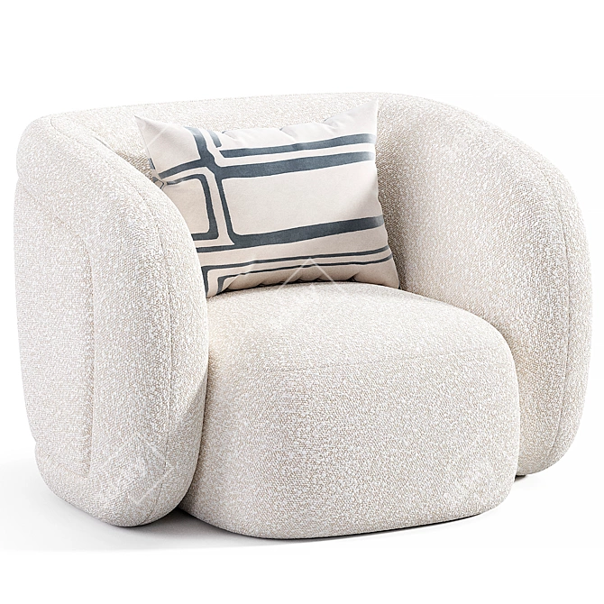 Modern Chic VOLTA Armchair Design 3D model image 1