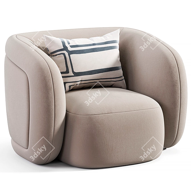 Modern Chic VOLTA Armchair Design 3D model image 2