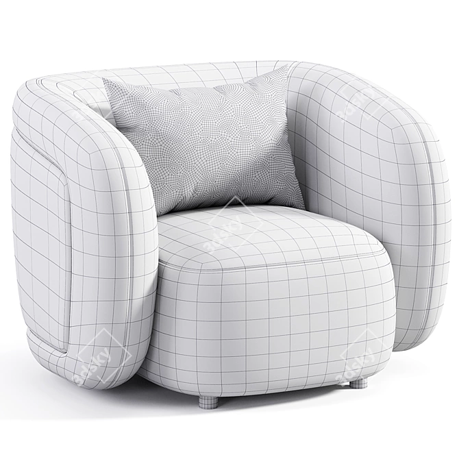 Modern Chic VOLTA Armchair Design 3D model image 6