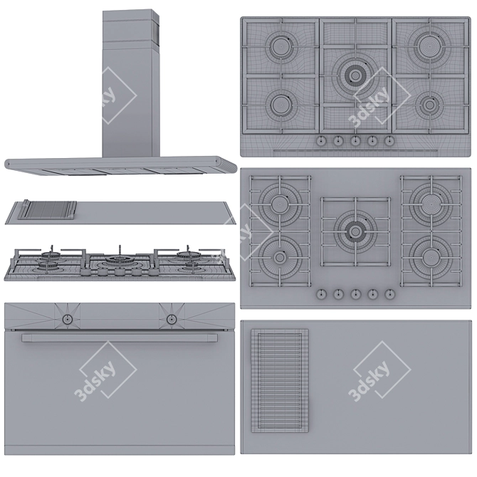 Korting Kitchen Appliance Bundle Set 3D model image 6
