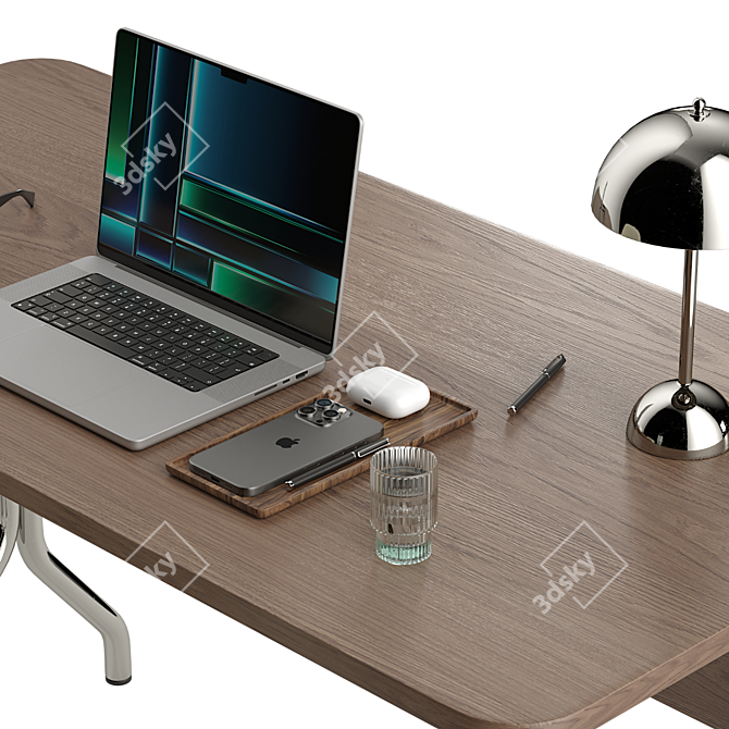 Apple Workspace Set 3D model image 2