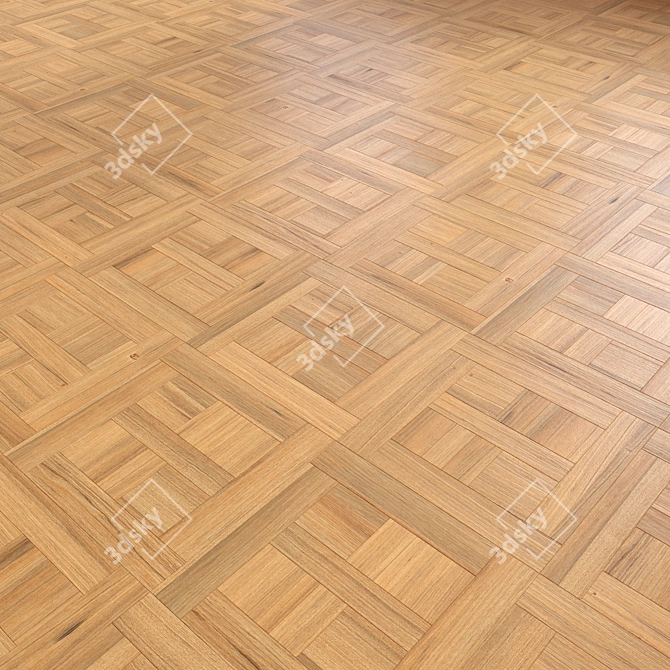 High-Quality Wooden Floor 3D Model 3D model image 2