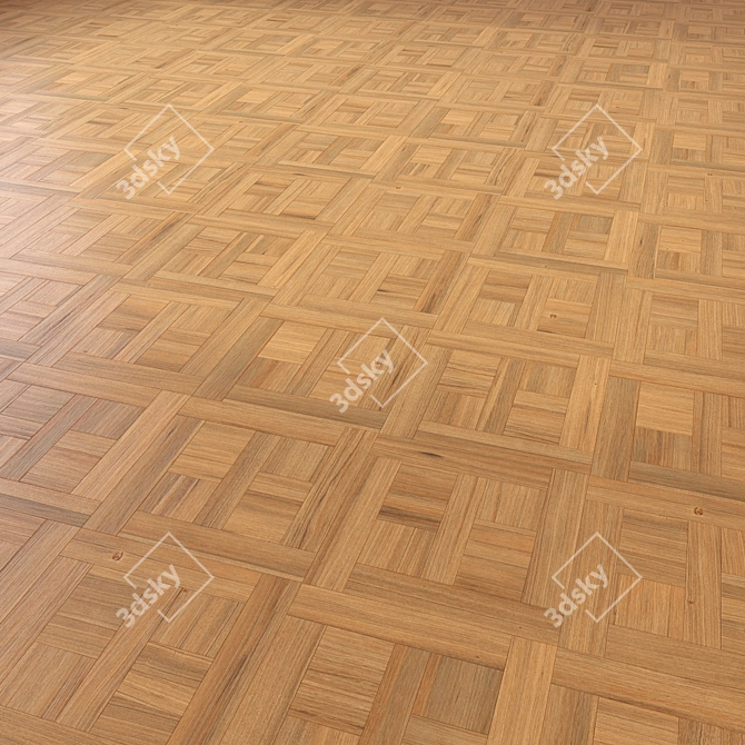 High-Quality Wooden Floor 3D Model 3D model image 4