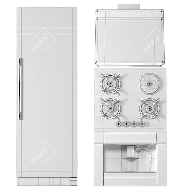 Maunfeld Appliance Set 5 3D model image 6
