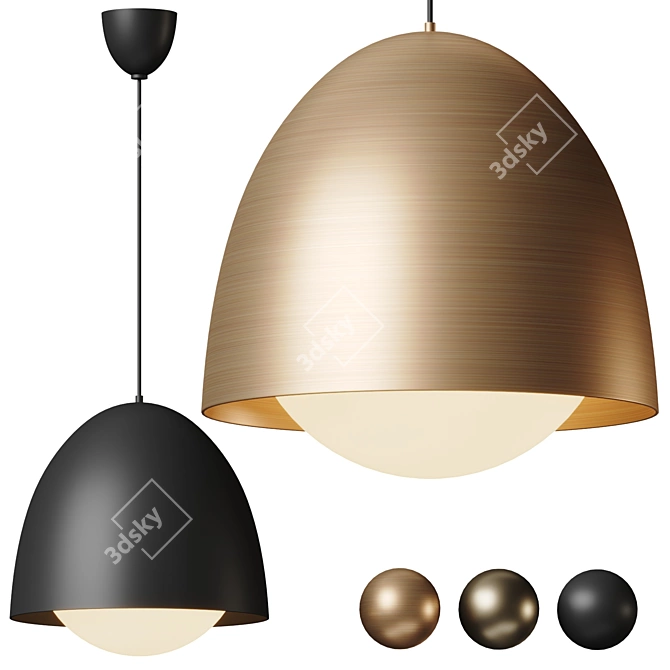 Modern Elegance Pendant Light by Alora 3D model image 1