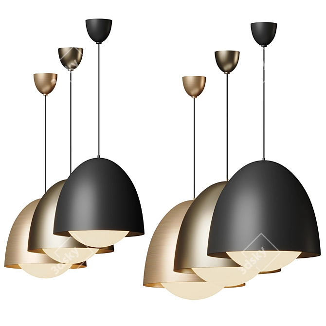 Modern Elegance Pendant Light by Alora 3D model image 3