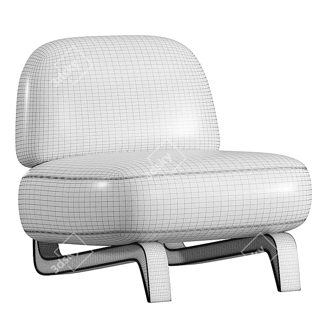 Elegant VAO Easy Chair Design 3D model image 4