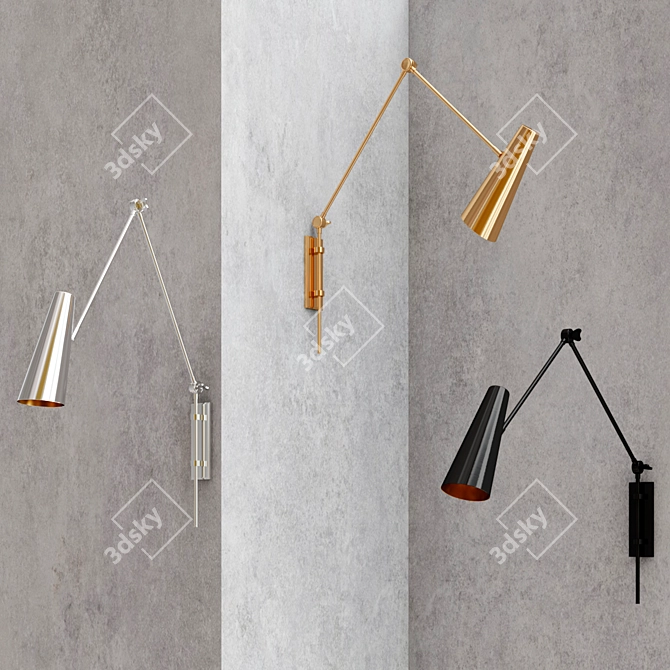 Modern Minimalist Lorne Wall Sconce 3D model image 2