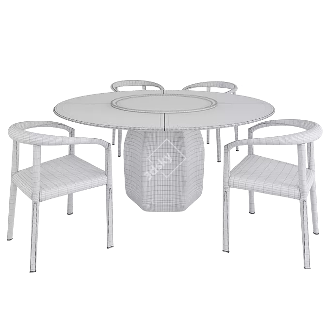 Sleek Molteni C. Furniture Set 3D model image 4