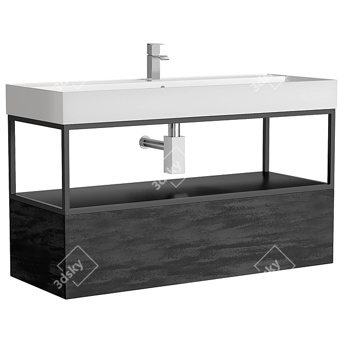 Cezares Cadro Console 2-Tiered White 3D model image 4