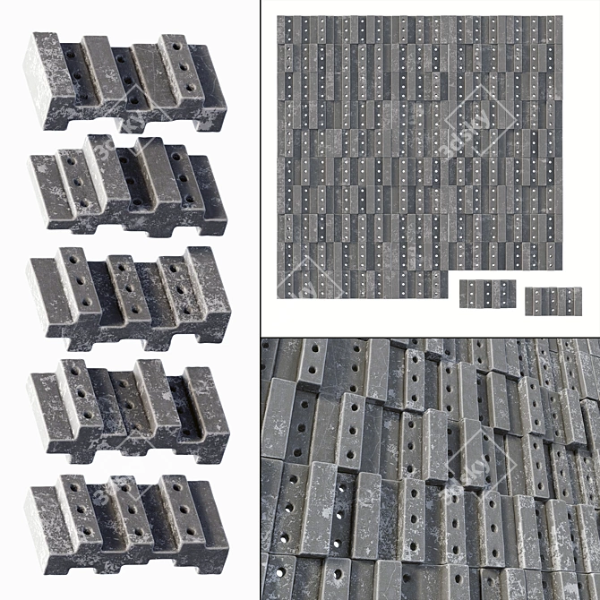 Polygon Stone Texture Bundle 3D model image 1