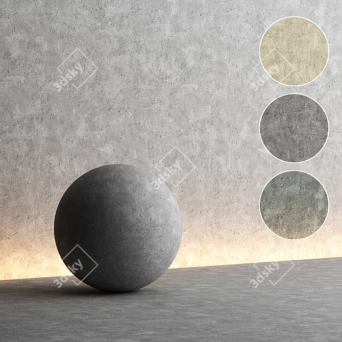  4K Textured Plaster Material Pack 3D model image 1