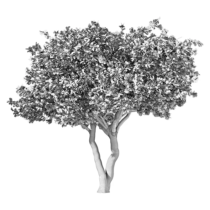 Modern Rustic Tree Sculpture 3D model image 3