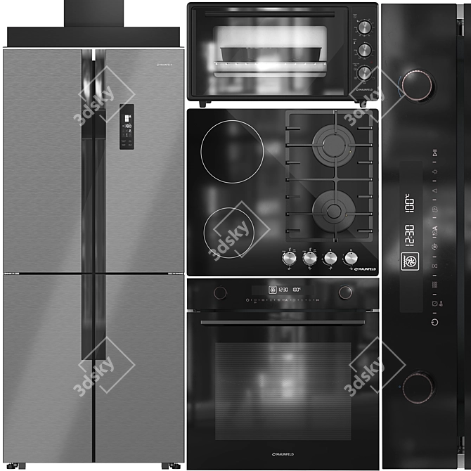  Modern Kitchen Appliance Collection 3D model image 1