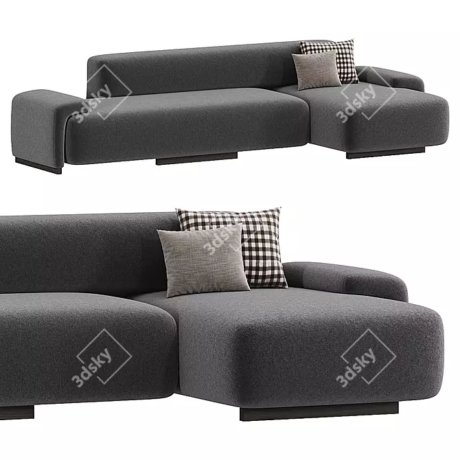 Modern Sectional Sofa LOVELAND Model 3D model image 2