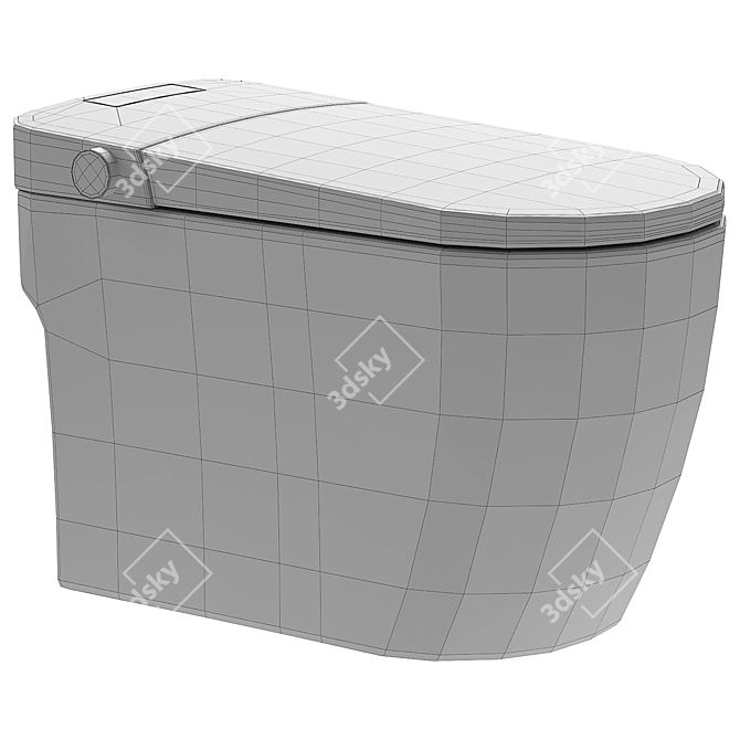 Smart Self-Cleaning One-Piece Toilet 3D model image 3