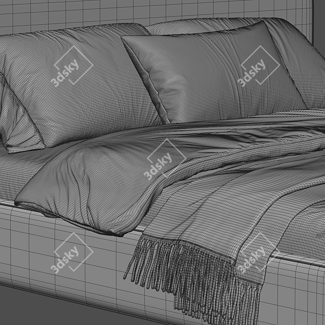 Stylish Morteens Polsterbett Mattress Bed 3D model image 3